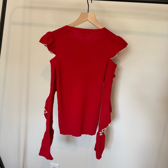NWT Flaw Maje Madeline Sweater With Ruffles - Picture 6 of 11